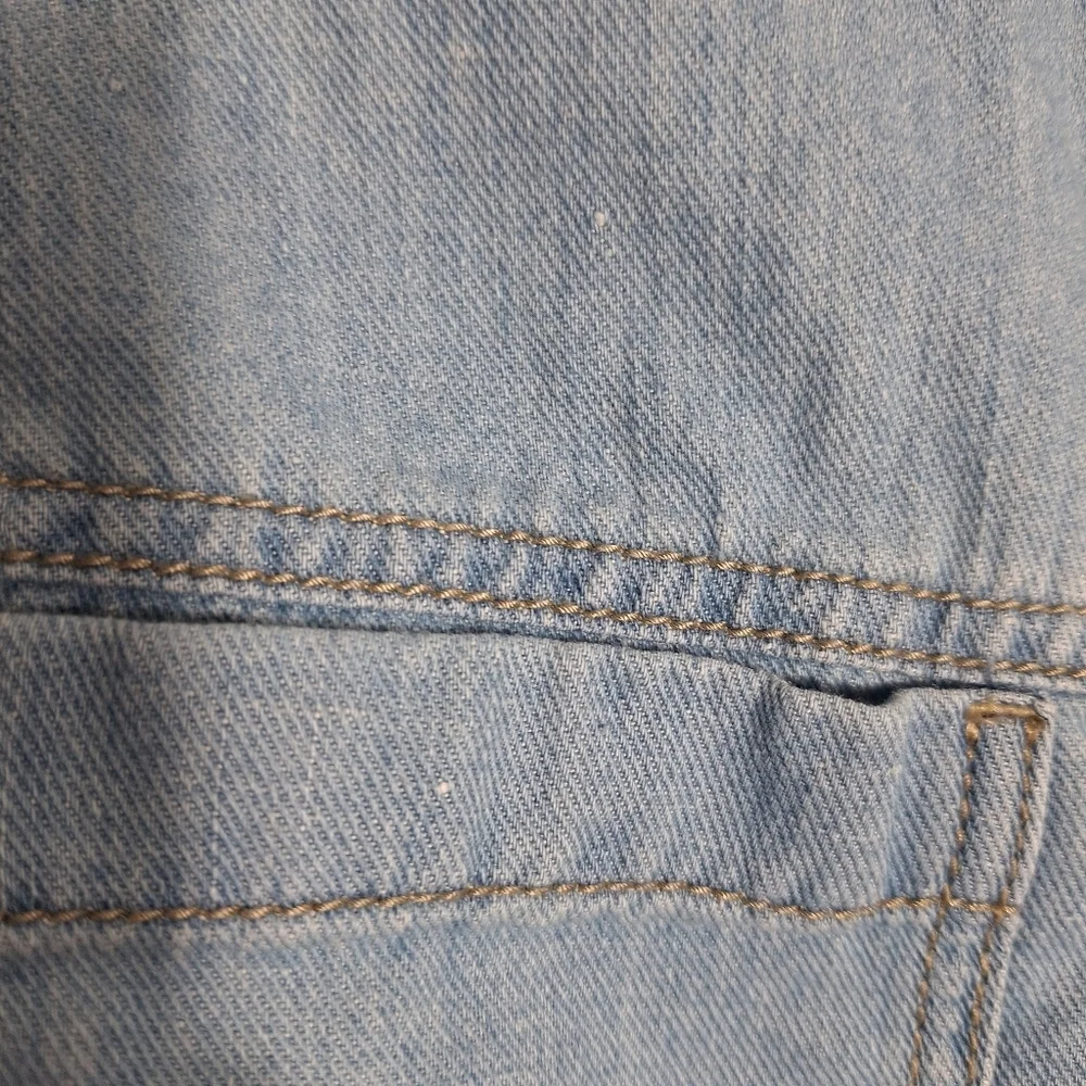 J Jill Linen Denim Top Button Down Long Sleeve Chambray Country Western Medium T - Picture 7 of 11